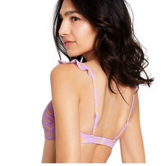 Stoney Clover Lane x Target Lavender Flutter Strap 2 Piece Bikini Top Bottom S - Picture 2 of 13